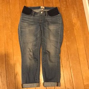 J Crew Slim Boyfriend Maternity Jeans 27